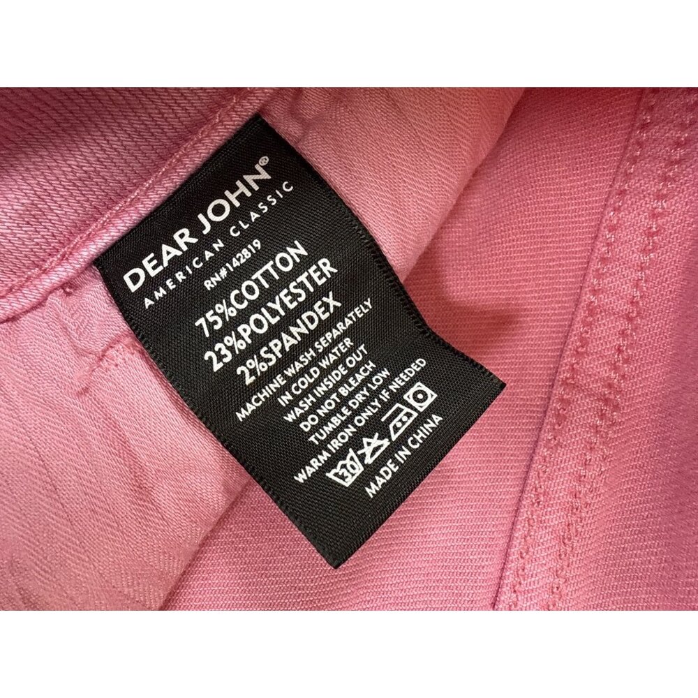Dear John Orchid Pink Denim High-Rise Womens Shorts Size 31 (Z385) - Picture 6 of 7